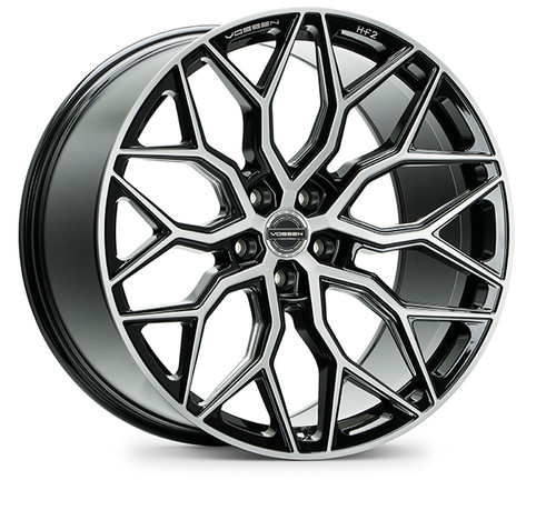 Vossen HF-2 19x9.5 / 5x112 / ET35 / Deep Face / 66.5 - Brushed Gloss Black vosHF2-9M81
