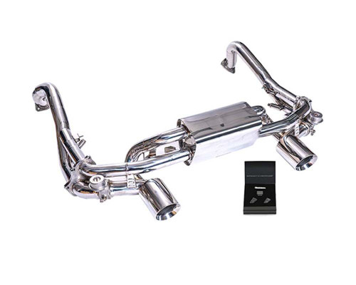 Armytrix Valvetronic Exhaust System Porsche 718 Cayman GT4 2019+ - Chrome Silver Tips - P82G4-DS38C