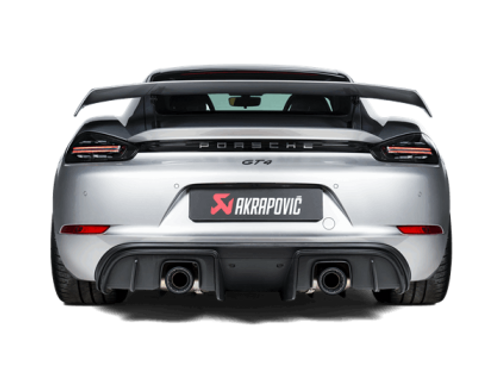 Akrapovic 2020+ Porsche Cayman GT4 (718) Slip-On Line (Option 2) w/Titanium Tips akrS-PO/TI/18/1-TP