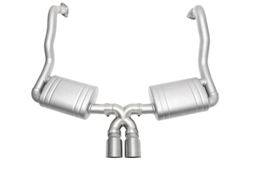 SOUL 13-16 Porsche 981 Cayman / Boxster Performance Exhaust - Straight Cut Brushed Finish Tips solPOR.981.ESX.SWTBR