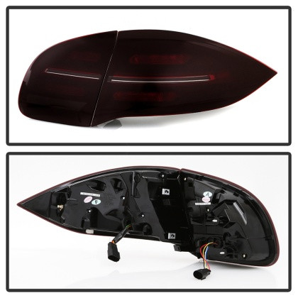 Spyder Porsche Cayenne 958 11-14 LED Tail Lights - Sequential Signal - Red Smoke spy5086907