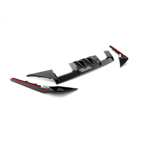 MHC+ BMW M2 G87 Edition 1 Rear Diffuser 3pcs In Pre Preg Gloss Carbon Fibre (G87)  MHCP-G87-CF-RD001