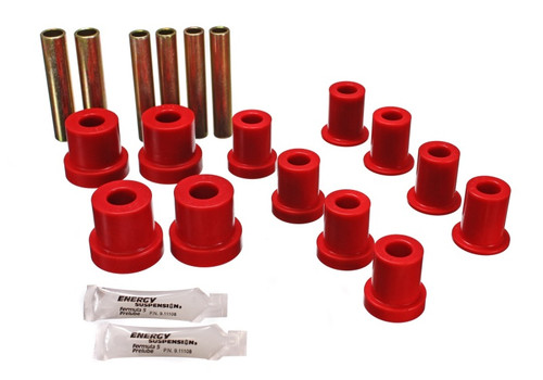 Energy Suspension 73-87 GM Denali XL/SUburban/Yukon XL 4WD Red Front Leaf Spring Bushing Set eng3.2112R