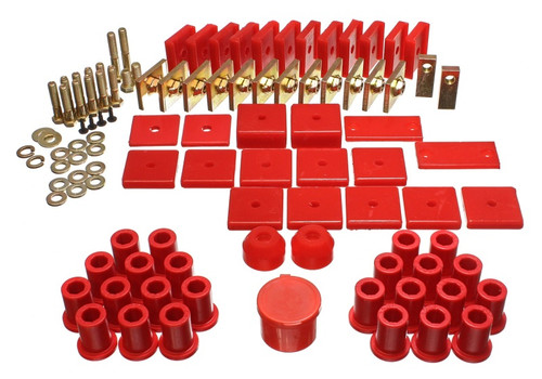 Energy Suspension 64-78 Toyota FJ40 Land Cruiser Red Hyper-Flex Master Bushing Set eng8.18105R