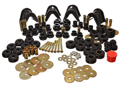 Energy Suspension 66-77 Ford Bronco 4WD (w/ 4 Deg C-Bushings) Black Hyper-Flex Master Bushing Set eng4.18105G