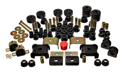 Energy Suspension 73-80 Chevy/GMC 4WD (W/ Stock Front Springs) Black Hyper-flex Master Bushing Set eng3.18104G