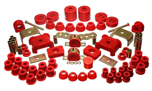 Energy Suspension 73-80 Chev/GMC 4WD w/Aftermarket Front Springs Red Hyper-Flex Master Bushing Set eng3.18105R
