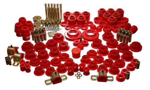 Energy Suspension 97-06 Jeep Wrangler TJ (w/ 1in Body Lift Kit) Red Hyper-Flex Master Bushing Set eng2.18106R Energy Suspension 97-06 Jeep Wrangler TJ (w/ 1in Body Lift Kit) Red Hyper-Flex Master Bushing Set eng2.18106R