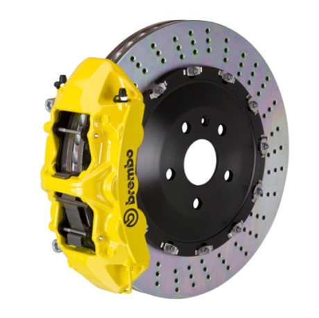 Brembo 2023 Volkswagen Tiguan R (Mk2) Front GT BBK 6-Piston 405x34 2-Piece Rotors Drilled - Yellow Brembo 2023 Volkswagen Tiguan R (Mk2) Front GT BBK 6-Piston 405x34 2-Piece Rotors Drilled - Yellow
