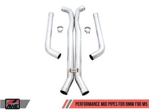 AWE Tuning 18-19 BMW F90 M5 Non-Resonated Performance Mid Pipes  awe3020-11024 AWE Tuning 18-19 BMW F90 M5 Non-Resonated Performance Mid Pipes  awe3020-11024