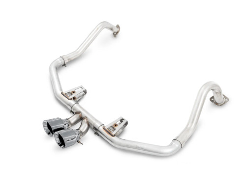 AWE Tuning Porsche 718 Boxster / Cayman Track Edition Exhaust - Chrome Silver Tips  awe3010-32038