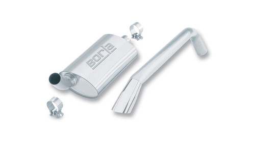 Borla 81-86 Jeep CJ-7 4.2L AT/MT 4WD Cat-Back 2in Single Round Angle Cut Intrcld Rr 2.5in Rndx6.5in bor14572