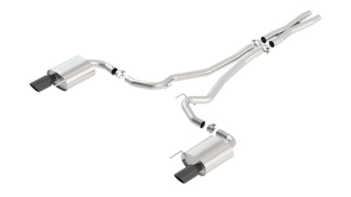 Borla S-Type Cat-Back 15-17 Ford Mustang GT 5.0L V8 MT/AT 2.5in pipe 4in tip (Black Chrome) bor140590BC