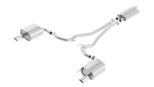Borla 15-16 Ford Mustang EcoBoost 2.3L AT/MT EC-Type Cat Back SS Single Round Rolled Tips Exhaust bor1014039