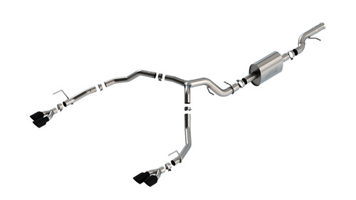 Borla 21-22 Chevrolet Tahoe 6.2L V8 2/4WD 4DR T-304 SS S-Type Cat-Back Exhaust w/ Black Chrome Tips bor140859BC