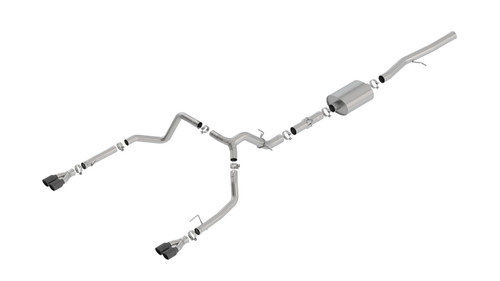 Borla 19 Chevrolet Silverado/GMC Sierra 1500 6.2L SS ATAK Catback Exhaust - Black Chrome Tips bor140776BC Borla 19 Chevrolet Silverado/GMC Sierra 1500 6.2L SS ATAK Catback Exhaust - Black Chrome Tips bor140776BC