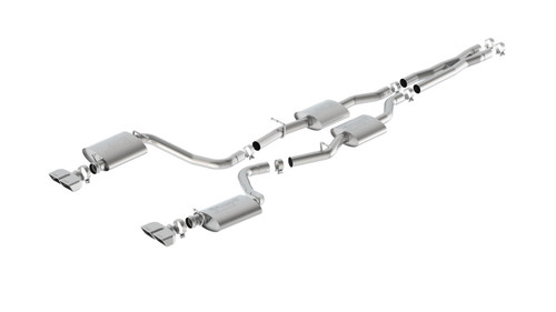 Borla 15-16 Dodge Challenger R/T 5.7L Dual Rectangle Angle Cut Dual Split Rear Exit S-Type Exhaust bor140627 Borla 15-16 Dodge Challenger R/T 5.7L Dual Rectangle Angle Cut Dual Split Rear Exit S-Type Exhaust bor140627