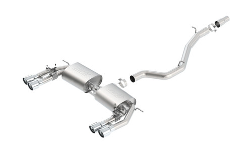 Borla 13-15 Audi S3 S-Type Dual Round Rolled Catback Exhaust bor140631