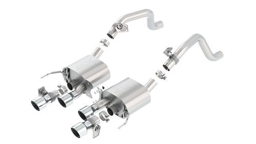 Borla 14-15 Chevy Corvette C7 6.2L RWD w/AFM &NPP ATAK-Type Dual Rd Rolled Center Rear Exit Exhaust bor11856