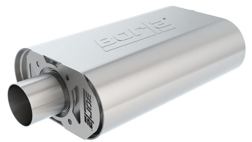 Borla CrateMuffler STOCK SBC 283/327/350 ATAK 2.5in Offset/Center 14in x 4.35in x 9in Oval Muffler bor400850 Borla CrateMuffler STOCK SBC 283/327/350 ATAK 2.5in Offset/Center 14in x 4.35in x 9in Oval Muffler bor400850