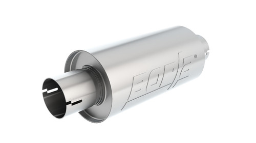 Borla S-Type Muffler 2.5in Inlet/Outlet 5in Round x 10in w/Notch bor400497