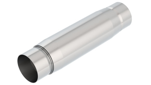 Borla CrateMuffler Resonator Option 3in Center/Center 3.5in Round x 10in - Null Sound Center/Center bor400939