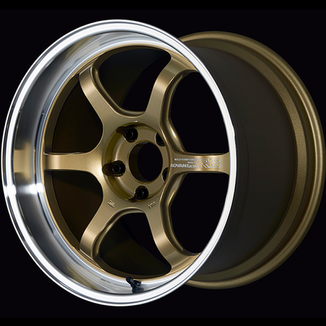 Advan R6 18x9.5 +05 5-114.3 Machining & Racing Brass Gold Wheel avnYA68J05EMBZ