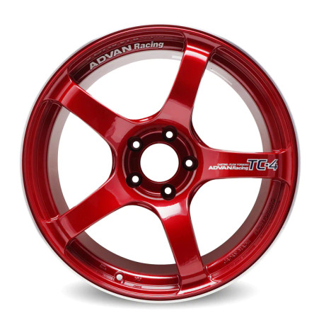 Advan TC4 15x5.5 +45 4-100 Racing Candy Red & Ring Wheel avnYAD5B45ACRR