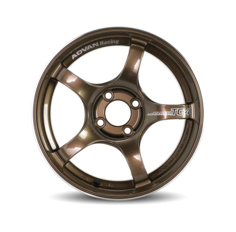 Advan TC4 15x7.0 +30 4-100 Umber Bronze Metallic & Ring Wheel avnYAD5E30AUAR