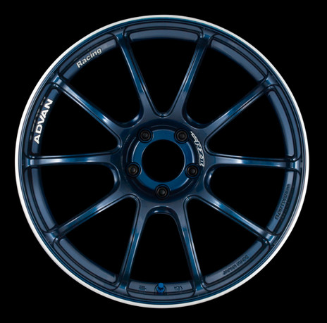 Advan RZII 17x7.0 +47 4-100 Racing Indigo Blue Wheel avnYAZ7E47AE