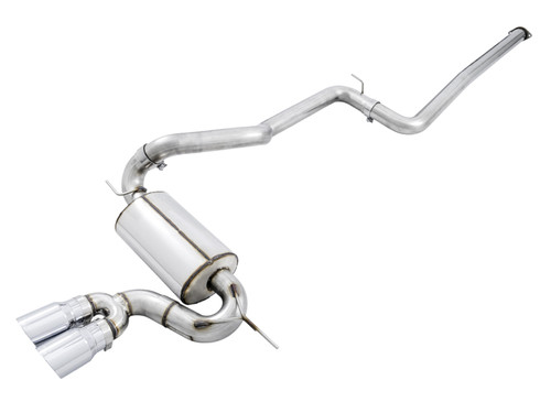 AWE Tuning Ford Focus ST Touring Edition Cat-back Exhaust - Non-Resonated - Chrome Silver Tips  awe3015-32092