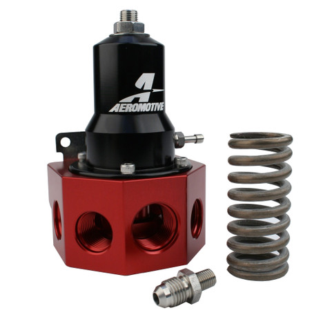 Aeromotive Regulator - 30-120 PSI - .500 Valve - 4x AN-08 and AN-10 inlets / AN-10 Bypass aer13133 Aeromotive Regulator - 30-120 PSI - .500 Valve - 4x AN-08 and AN-10 inlets / AN-10 Bypass aer13133