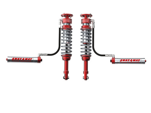 aFe Sway-A-Way 10-14 F150/Raptor 6.2L 3.0 Front Coilover Kit w/ Remote Reservoirs and Compr Adjuster afe301-5000-01-CA aFe Sway-A-Way 10-14 F150/Raptor 6.2L 3.0 Front Coilover Kit w/ Remote Reservoirs and Compr Adjuster afe301-5000-01-CA
