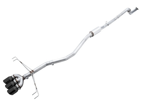 AWE Track Edition Exhaust for FK8 Civic Type R (Includes Front Pipe) - Triple Diamond Black Tips - awe3020-53002
