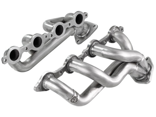 aFe Power Twisted Steel Headers 409 Stainless Steel 02-13 GM Silverado/Sierra 1500 V8 GMT800/GMT900 afe48-44001