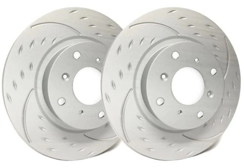 SP Performance Diamond Slotted Front Brake Rotors | 2018-2020 Kia Stinger 3.3L  - Gray SP Performance Diamond Slotted Front Brake Rotors | 2018-2020 Kia Stinger 3.3L  - Gray