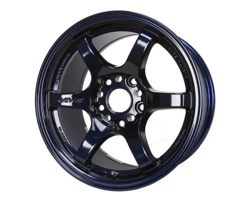 Gram Lights 57DR 15x8 +22mm 4-110 Dark Blue Wheel