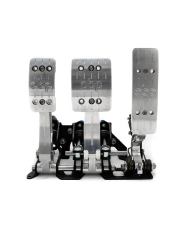 OBP RACING SERIES PEDAL SYSTEM - SILVER / FLOOR MOUNT BULKHEAD FIT 3 PEDAL SYSTEM