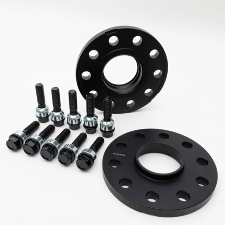 Spulen Wheel Spacer Pair & Bolts  - (Black) - Porsche Hub