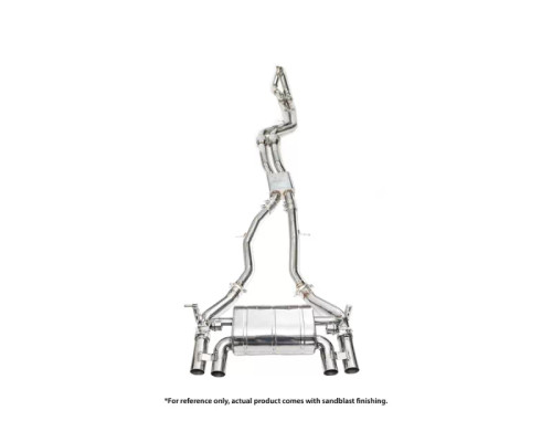 IPE SS Dual Side Dual Out Catback Exhaust System w/Chrome Silver Tips BMW F80 M3 S55 2014+
