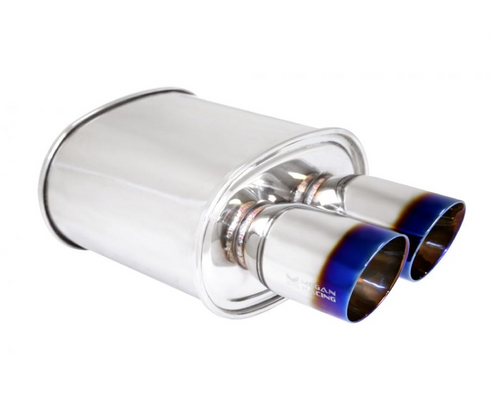 Megan Racing Universal Exhaust M-VO Muffler Dual Burnt Tips - MR-MU-MVO-2 Megan Racing Universal Exhaust M-VO Muffler Dual Burnt Tips - MR-MU-MVO-2