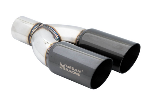 Megan Racing Universal Twin Black Chrome 3" Tips - Driver Side