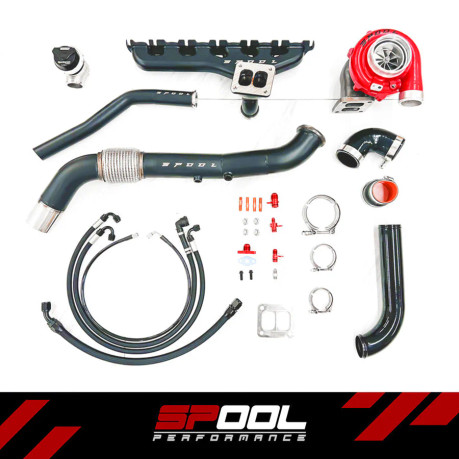 Spool Performance Billet Manifold A91 Supra 6 Port Top Mount Turbocharger Kit