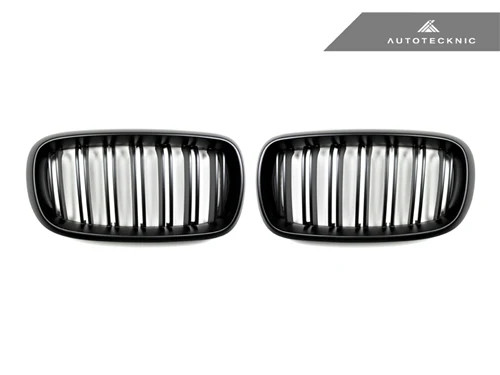 AutoTecknic Dual-Slats Stealth Black Front Grille Set - F15 X5 | F85 X5M & F16 X6 | F86 X6M  ATK-BM-0174-DS-MB