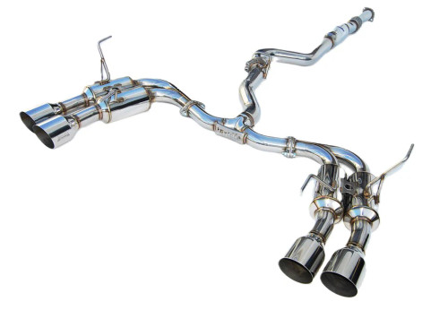 Invidia 11-14 Subaru WRX/STI Sedan Gemini/R400 Single Layer Quad Stainless Steel Tip Catback Exhaust  invHS11STIGM4SS