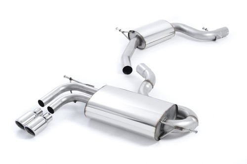 Milltek VW Golf MK5 + Audi A3 Resonated (Quieter) Cat-Back Exhaust System with Twin Polished Trims - SSXVW148