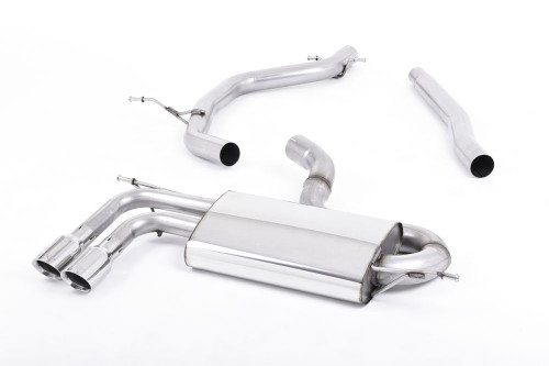 Milltek Audi A3 Non-Resonated (Louder) Cat-Back Exhaust System with Polished Trims - SSXVW149 Milltek Audi A3 Non-Resonated (Louder) Cat-Back Exhaust System with Polished Trims - SSXVW149