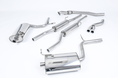 Milltek Audi A4 Resonated (Quieter) Cat-Back Exhaust System with 100mm Polished trims - SSXAU094