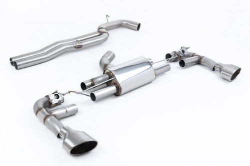 Milltek Audi RS3 80MM Non-Resonated Race (Loudest) Cat-Back Exhaust System with Titanium Trims - SSXAU980 Milltek Audi RS3 80MM Non-Resonated Race (Loudest) Cat-Back Exhaust System with Titanium Trims - SSXAU980
