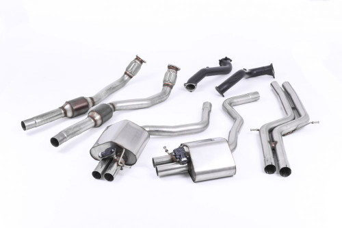 Milltek Audi RS6/RS7 C7 Non-Resonated (Louder) Complete Exhaust System - Uses OE Trims - SSXAU595